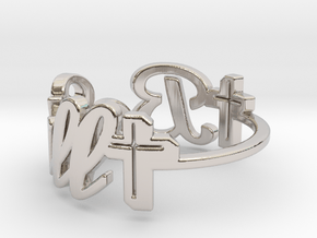  faith word be still ring -various sizes in Platinum: 5 / 49