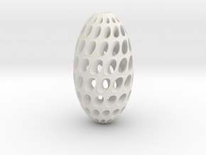 Hollow Egg  in White Natural Versatile Plastic