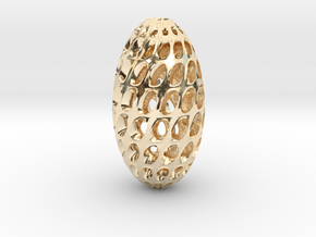 Hollow Egg  in 14k Gold Plated Brass