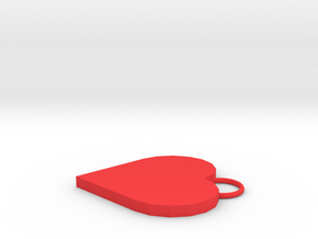 Heart pendant in Red Processed Versatile Plastic
