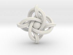 A small 23mm version of the infinity knot in White Natural Versatile Plastic