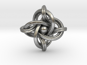 A small 23mm version of the infinity knot in Natural Silver