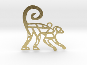 Year Of The Monkey Charm in Natural Brass