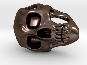 Skull Pendant in Polished Bronze Steel