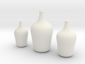 Floor Vases Set of 3 in White Natural Versatile Plastic