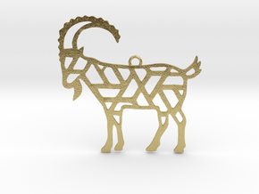 Year Of The Goat Charm in Natural Brass