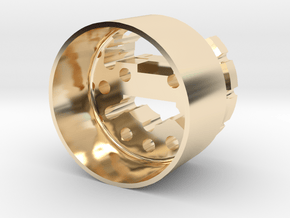 Saber-forge Chassis Speaker holder in 14K Yellow Gold