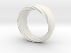 RIPPLES RING  in White Natural Versatile Plastic: 2 / 41.5