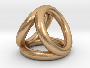 Scarf buckle triple ring with diameter 25mm in Natural Bronze