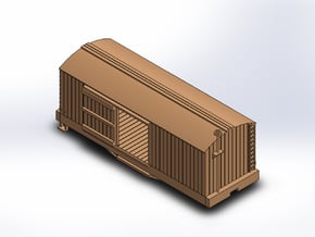 N USMRR BOXCAR in Tan Fine Detail Plastic
