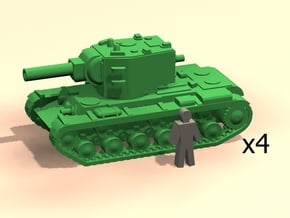 6mm KV-2 tanks in Tan Fine Detail Plastic