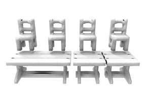 tables and chairs in White Natural Versatile Plastic
