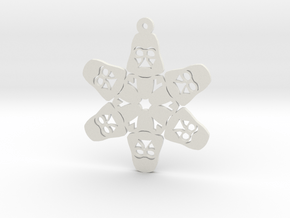 Nerdy Snowflakes - Darth Vader - 3in in White Premium Versatile Plastic