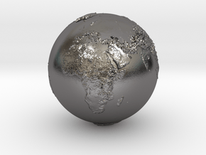 Earth Relief Hollow in Polished Nickel Steel