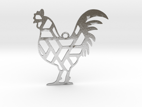 Year Of The Rooster Charm in Natural Silver