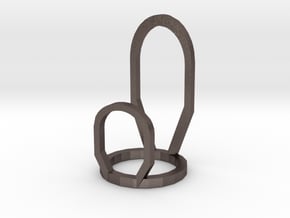 MCP Ring Splint (Size 5) in Polished Bronzed-Silver Steel: 5 / 49