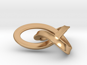 Trefoil mobius knot in Polished Bronze: Small
