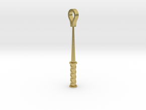 Riding crop in Natural Brass