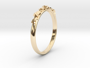 Jigsaw ring in 14k Gold Plated Brass: 5.5 / 50.25