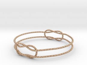 Knots Bracelet in 14k Rose Gold Plated Brass