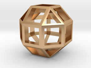 18mm lawal skeletal rhombicuboctahedron gmtrx 1 in Polished Bronze