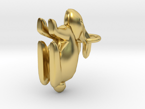 simple Rabbit in Polished Brass