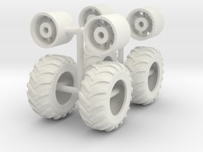 1/64th Farm float tires for Nuhn Manure Agitator in White Natural Versatile Plastic