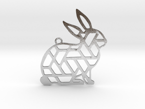 Year Of The Rabbit Charm in Natural Silver