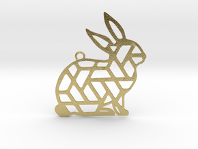 Year Of The Rabbit Charm in Natural Brass