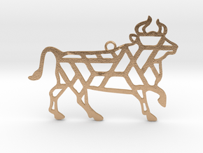 Year Of The Ox Charm in Natural Bronze