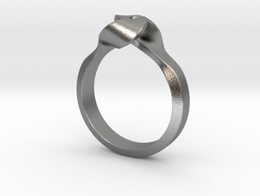 Twist Interlock Ring_A in Natural Silver: 5 / 49