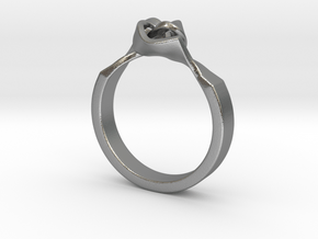 Twist Interlock Ring_B in Natural Silver: 5 / 49
