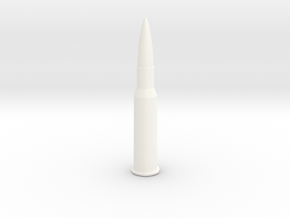 7,62x54R bullet prop in White Processed Versatile Plastic