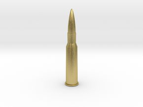 7,62x54R bullet prop in Natural Brass