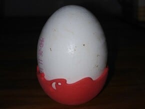 Kinder Suprise egg cup in Red Processed Versatile Plastic