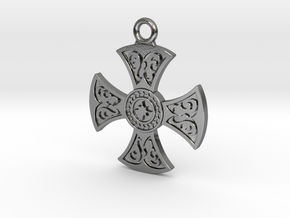 Celtic Cross Pendant in Polished Silver