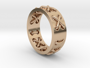 Lace-up Ring - Sz. 7 in 14k Rose Gold