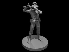 Elven Male Bard with Flute in Smooth Fine Detail Plastic
