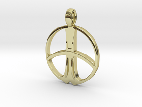 XP Deus coil pendant in 18k Gold Plated Brass