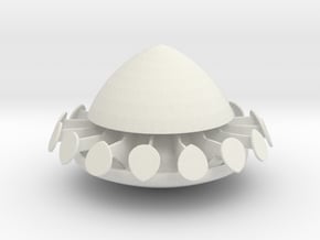 1/350 Scale UFO in White Natural Versatile Plastic