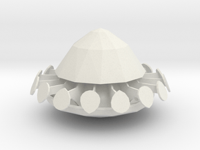 1/200 Scale UFO in White Natural Versatile Plastic