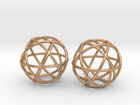 Penta Sphere pair, .6" diam in Natural Bronze