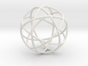 Penta Sphere pendant, .6" diam. in White Natural Versatile Plastic