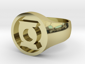 Green Lantern Hal Jordan Ring (Large) in 18k Gold Plated Brass: 10 / 61.5