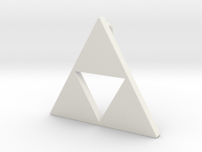 Zelda Triforce in White Natural Versatile Plastic