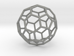 0024 Fullerene c60-ih Bonds/Truncated icosahedron in Gray PA12