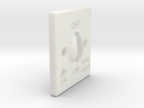 08.01.02.02.02.01 Switch Cover (2) in White Natural Versatile Plastic