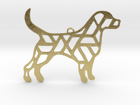 Year Of The Dog Charm in Natural Brass