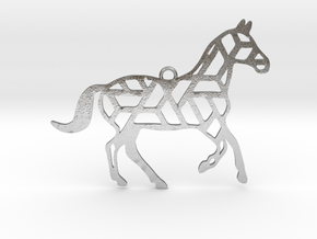 Year Of The Horse Charm in Natural Silver