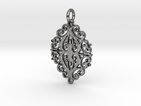 Yakutian Nature Tracery Pendant in Polished Silver